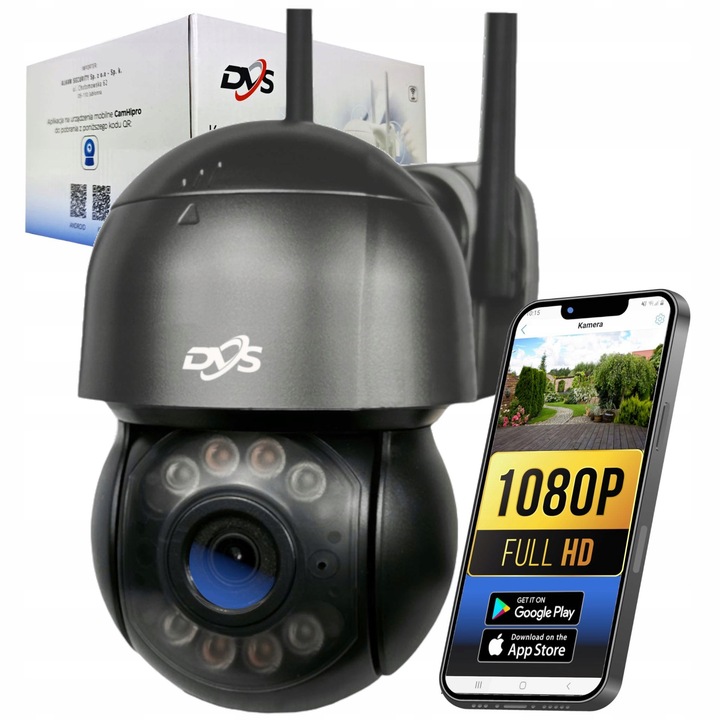 Zewnętrzna kamera WiFI z FUNKCJĄ ŚLEDZENIA - SMART kamera do domu FULL HD