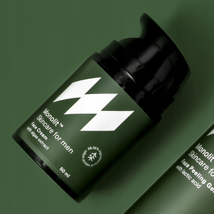 KREM do twarzy NAWILŻAJĄCY DLA MĘŻCZYZN męski ALGI olej kokosowy MONOLIT