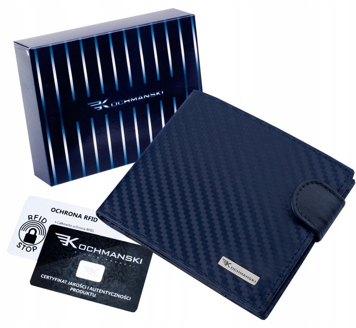 KOCHMANSKI skórzany portfel męski mały cieńki slim