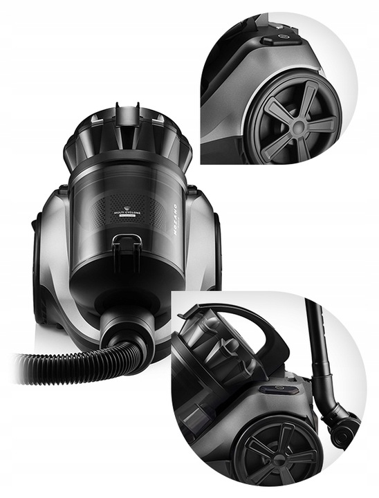 ODKURZACZ CYKLONOWY MOZANO BEZWORKOWY TURBOSZCZOTKA 4000W FILTR HEPA 3L