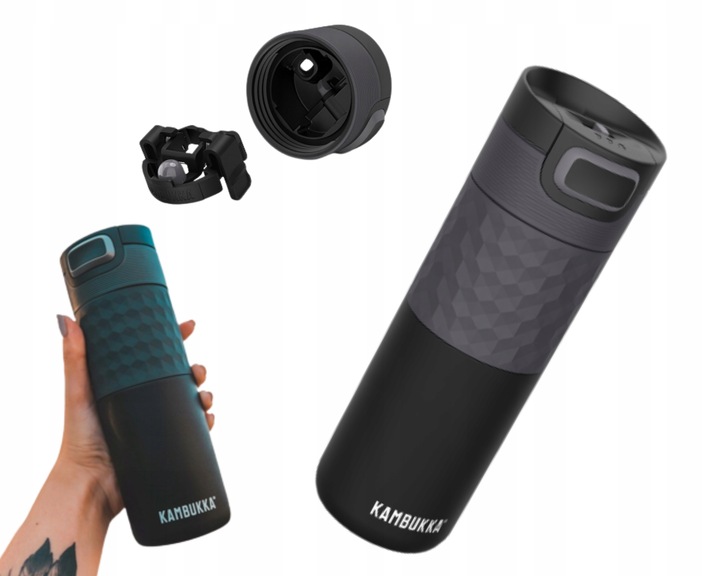 KAMBUKKA Etna Grip Czarny kubek termiczny 11-01010 0,5L