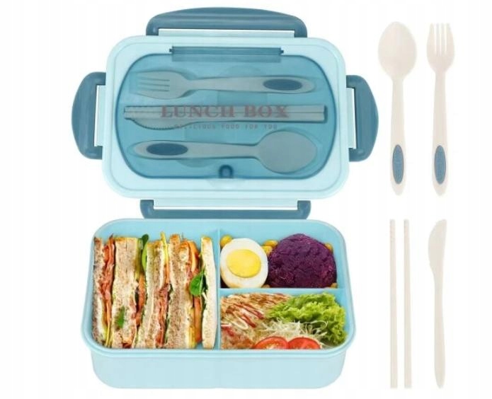 DUŻA LUNCHBOX Z PRZEGRÓDKAMI POJEMNIK ŚNIADANIÓWKA