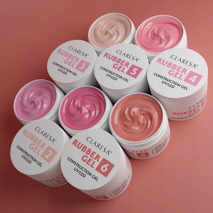 Żel budujący Claresa Rubber Gel 3 gęsty żel do budowania paznokci 45g
