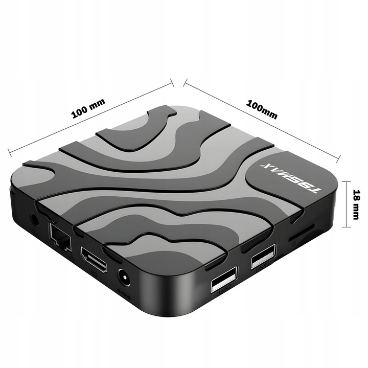 SMART TV BOX ANDROID 9 64BIT 6K WIFI 802.11N HDR + PILOT DEKODER LAN