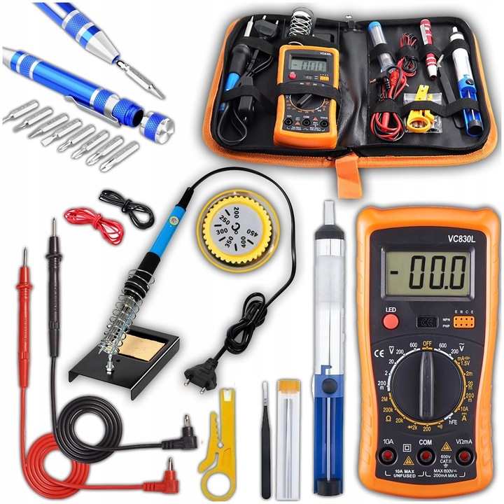 ZESTAW DO LUTOWANIA LUTOWNICZY LUTOWNICA MULTIMETR GROTY NAWIĘKSZY ZESTAW!