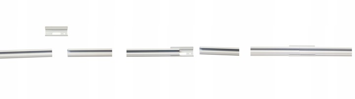 Karnisz sufitowy pojedynczy SZYNA SUFITOWA ALUMINIOWA biała żabki 250 cm