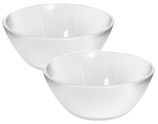 MISKA SALATERKA SZKLANA MISA 17cm MISKI DO SAŁATKI NA SAŁATKĘ ZESTAW 2szt