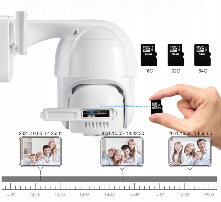 KAMERA WIFI IP SMART ZEWNĘTRZNA OBROTOWA FULL HD 4MP 2K ZOOM 4x DETEKCJA