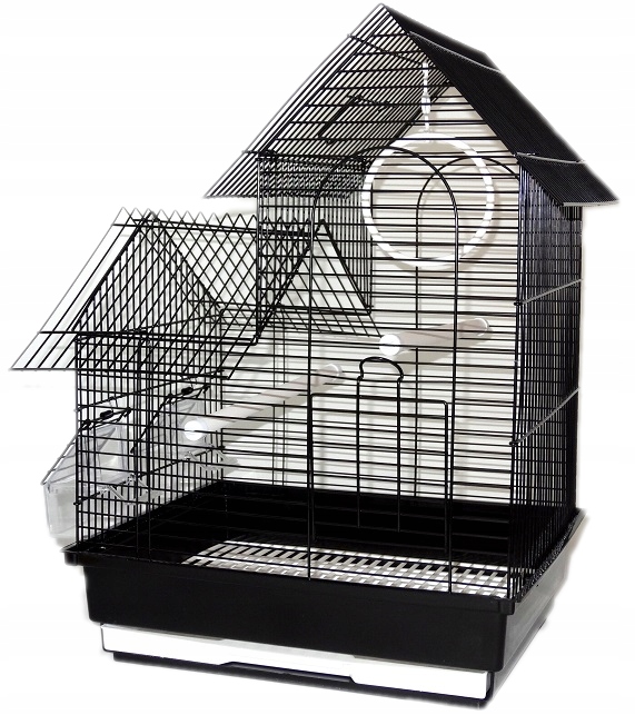 Klatka ZAMEK dla PTAKÓW PAPUGI PAPUG KANARKA PTAKA+KARMA