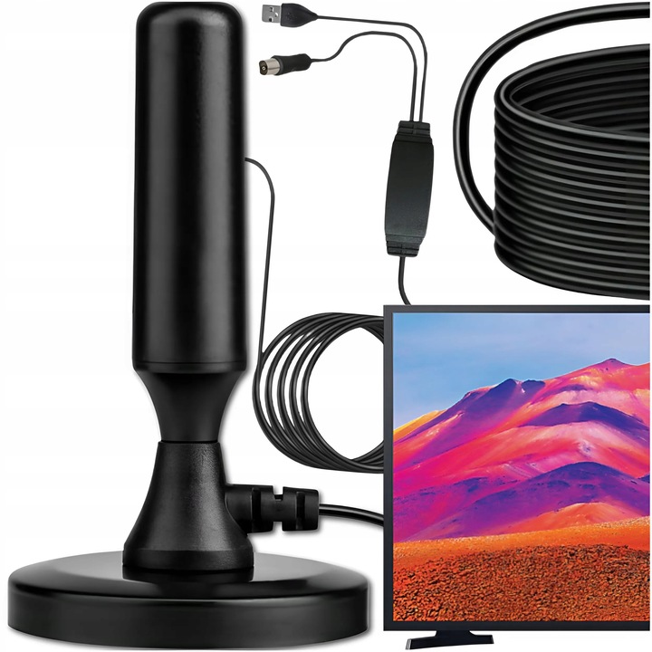 MOCNA ANTENA POKOJOWA DO TELEWIZJI NAZIEMNEJ DVBT2 DO POKOJU DO