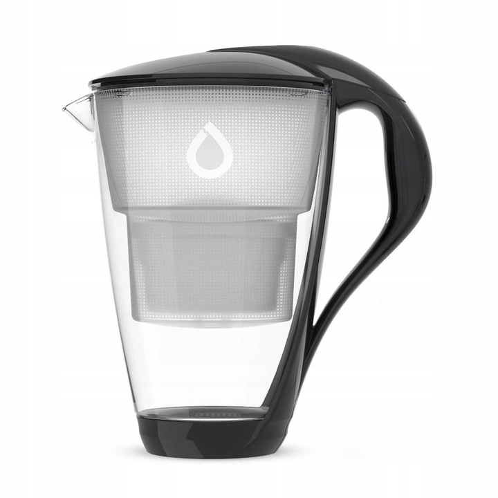 Dzbanek filtrujący szklany Dafi Crystal LED + 1 filtr UNIMAX (czarny)