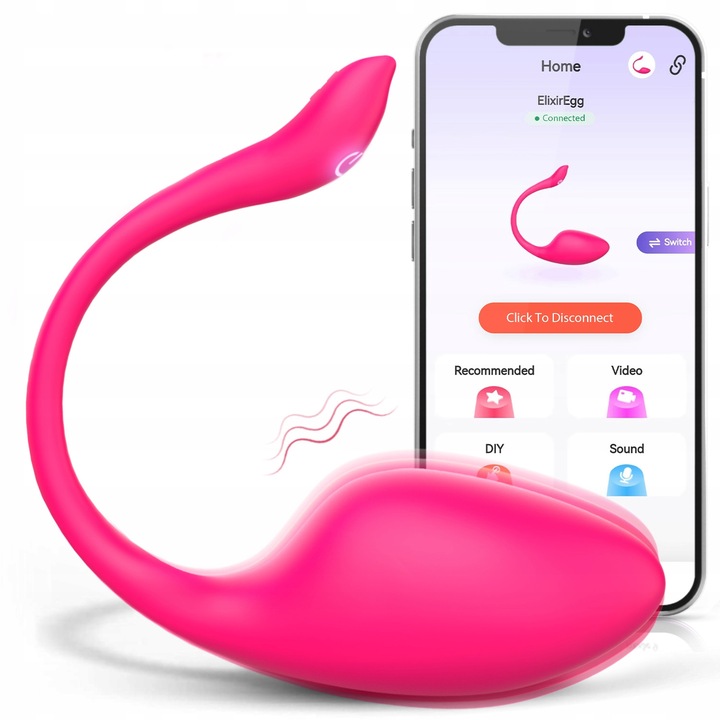 Wibrator dla kobiet sterowany aplikacją, stymulujący wibrujące jaja
