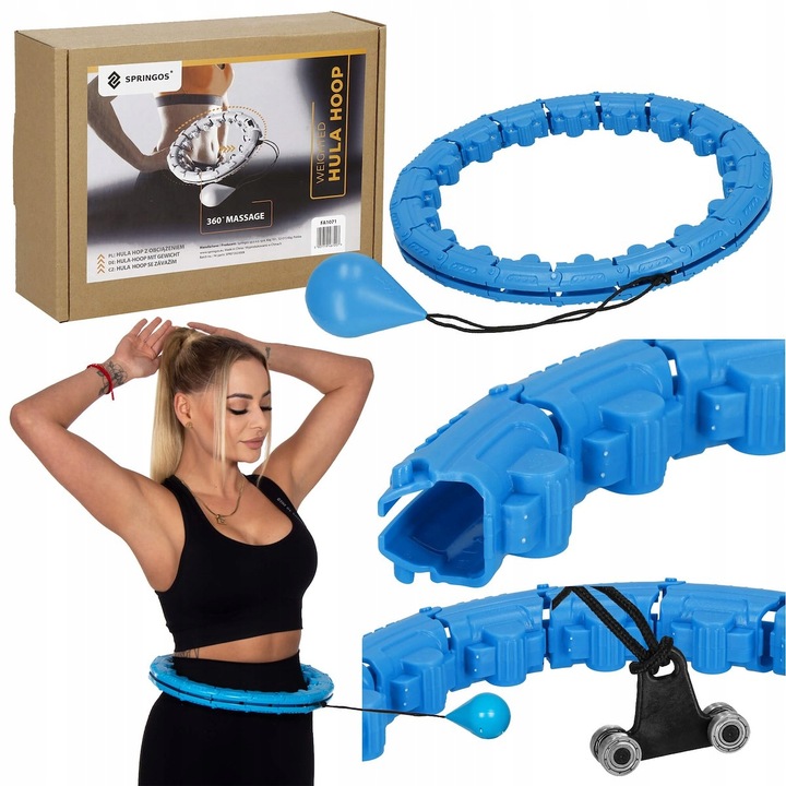 HULA HOP ODCHUDZAJACE OBCIĄŻENIE WYPUSTKI MODUŁOWY MASAŻER + OBCIĄŻNIK