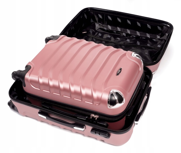 73 ZESTAW WALIZEK PODRÓŻNYCH RGL 3w1 XXL XL L KÓŁKA PODRÓŻNA TORBA ABS