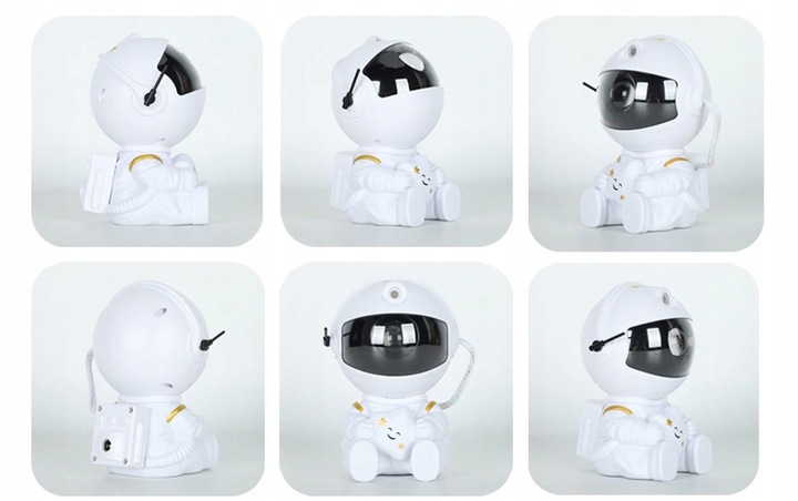 LAMPKA NOCNA LED PROJEKTOR GWIAZD NIEBA ASTRONAUTA