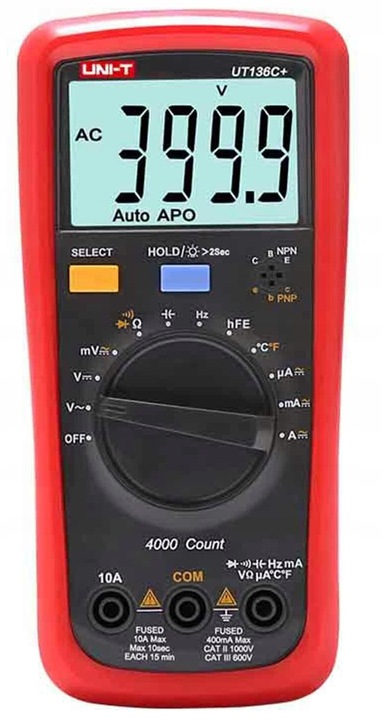MIERNIK UNIWERSALNY UT136C+ hFe RCF T Dioda UNI-T