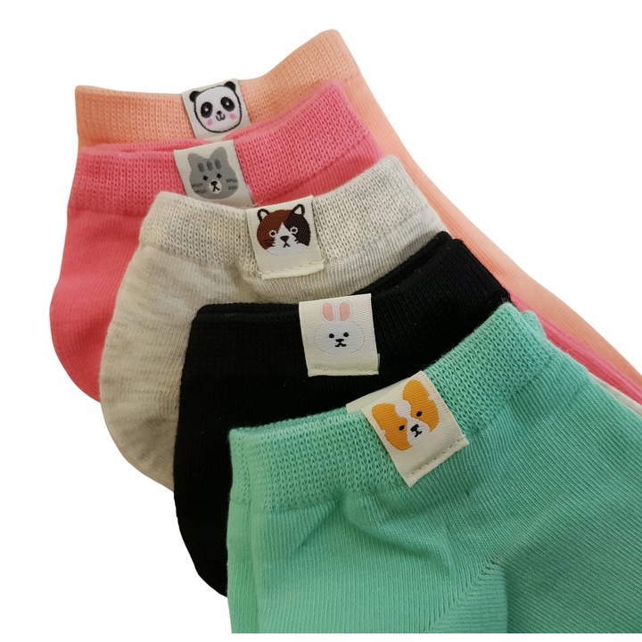 5 PAR SKARPETY DAMSKIE BAWEŁNA STOPKI BAWEŁNIANE