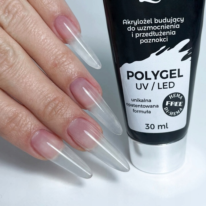 Polygel akrylożel MollyLac żel budujący do przedlużania paznokci CLEAR