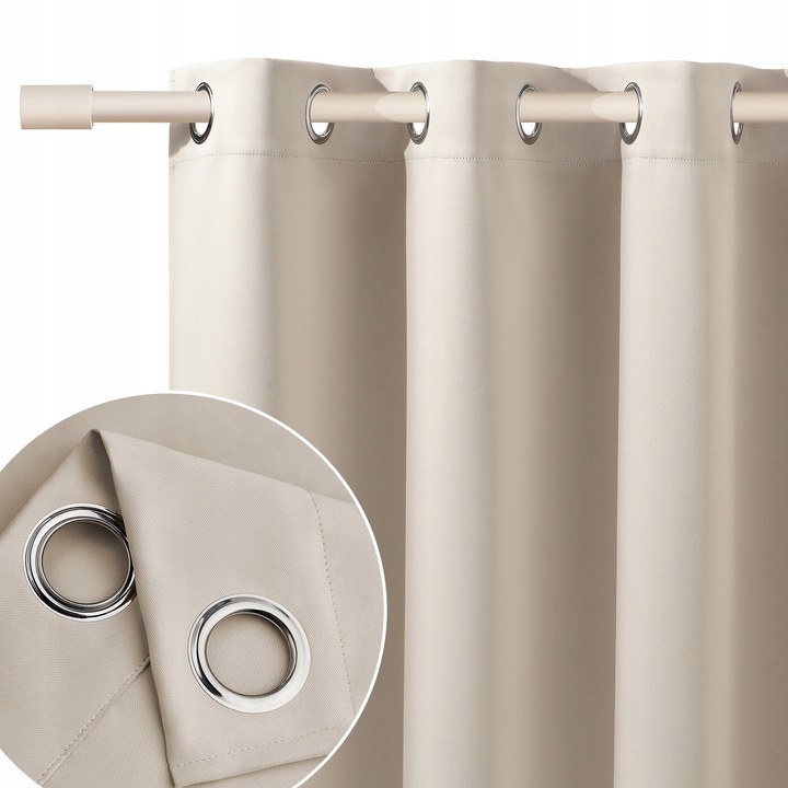 Zasłony gotowe do salonu zaciemniające na przelotkach Laurel 140X250 Kolory