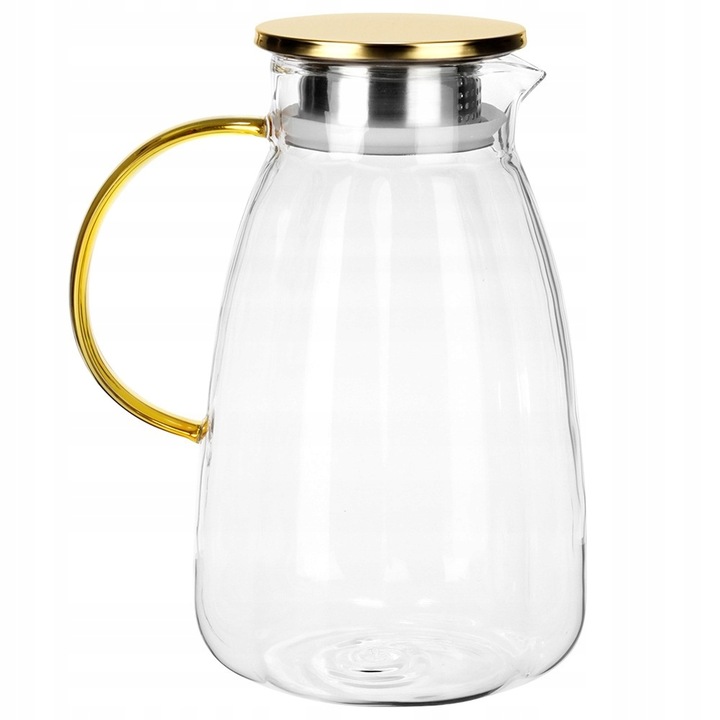 Dzbanek NA NAPOJE wodę sok lemoniadę do napojów szklany z pokrywką 2,2L
