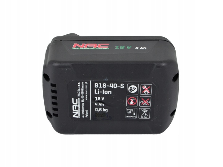 NAC AKUMULATOR 4,0 Ah 18V B18-40-S