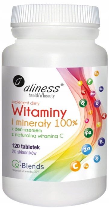 ALINESS Witaminy i minerały 100% KOMPLEKS MULTIWITAMINA 2x120 tabletek