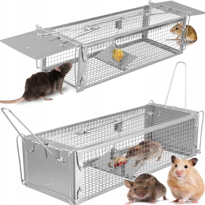 DUŻA ŻYWOŁAPKA NA MYSZY SZCZURY WYDRY ŁASICE KUNY PUŁAPKA ŁAPKA