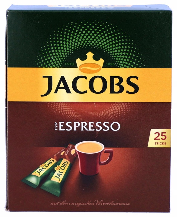Kawa rozpuszczalna Jacobs Espresso w saszetkach 3x25 saszetek 45g z Niemiec