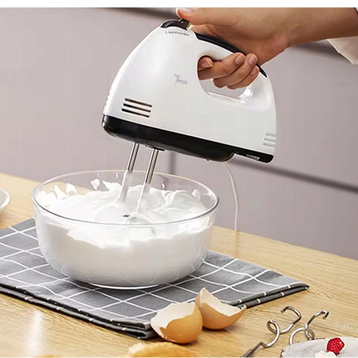 Mikser Ręczny Elektryczny Do Ciast Kremu 7 Biegowy Trzepaczka Robot