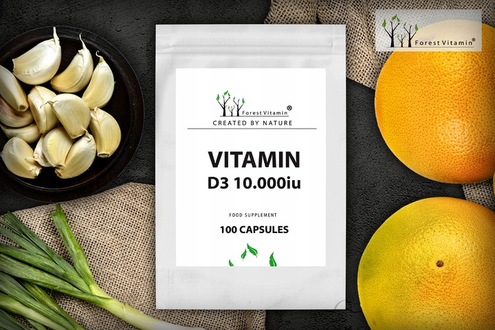 FOREST WITAMINA D3 10000iu 100 tab MOCNA ZDROWIE