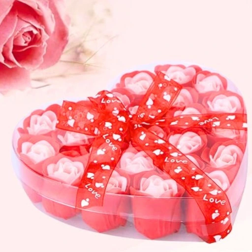 RÓŻE MYDLANE KWIATY DO KĄPIELI PREZENT WALENTYNKI