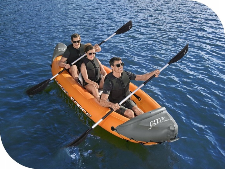 Kajak 3 osobowy Rapid Bestway 65132 Pompka Wiosła Torba NOWY MODEL 2024