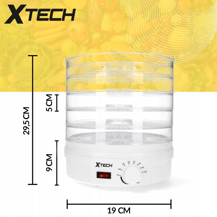 SUSZARKA SPOŻYWCZA DO GRZYBÓW OWOCÓW WARZYW ZIÓŁ ŻYWNOŚCI 5 POZIOMÓW