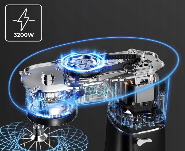 ROBOT KUCHENNY PLANETARNY MASZYNKA DO MIĘSA MIKSER BLENDER 6W1 MOCNY 3200W