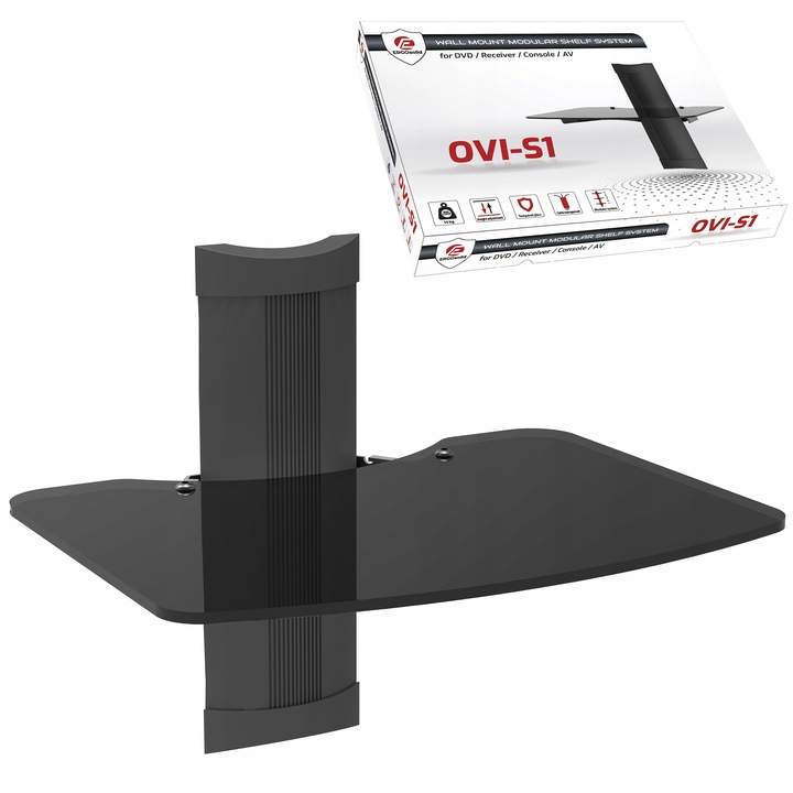 Półka ścienna RTV wisząca Dekoder Konsola DVD 10kg