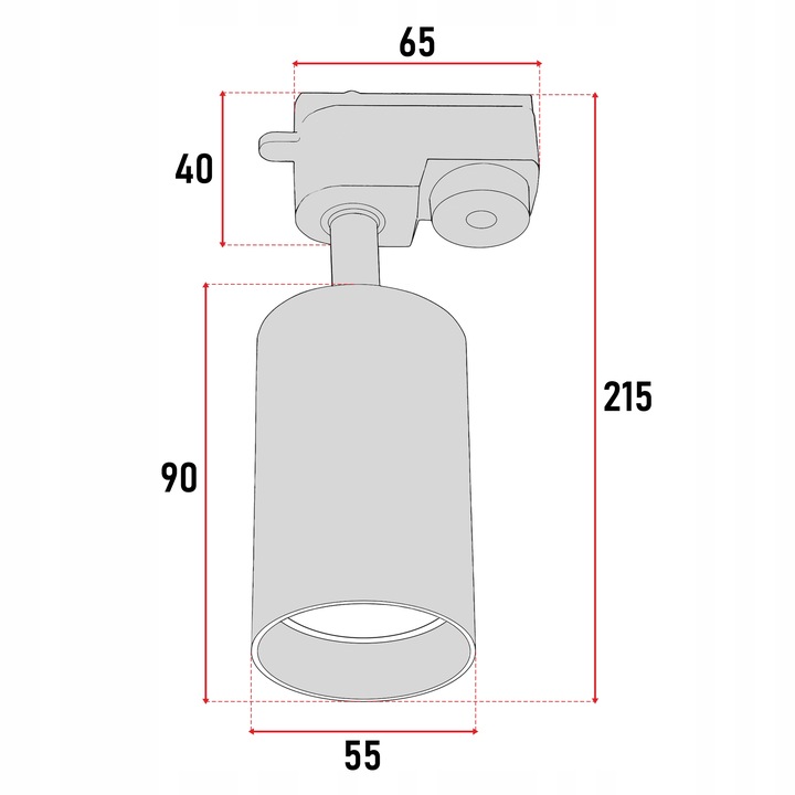 Reflektor szynowy szynoprzewód LED lampa szynowa spot na żarówkę GU10