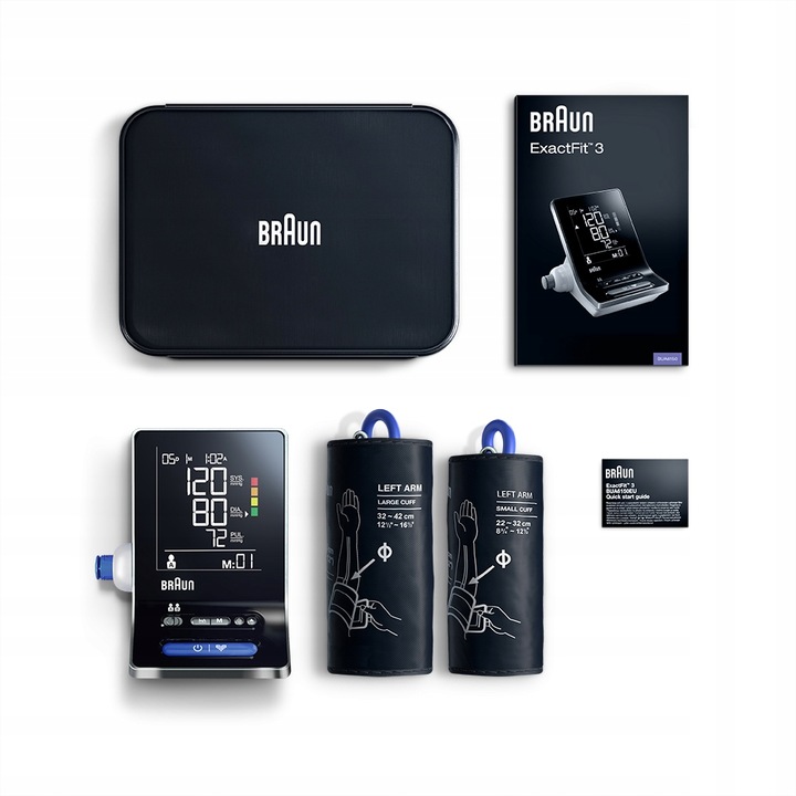 CIŚNIENIOMIERZ NARAMIENNY BRAUN EXACTFIT 3 BUA6150 2MANKIETY ETUI ARYTMIA
