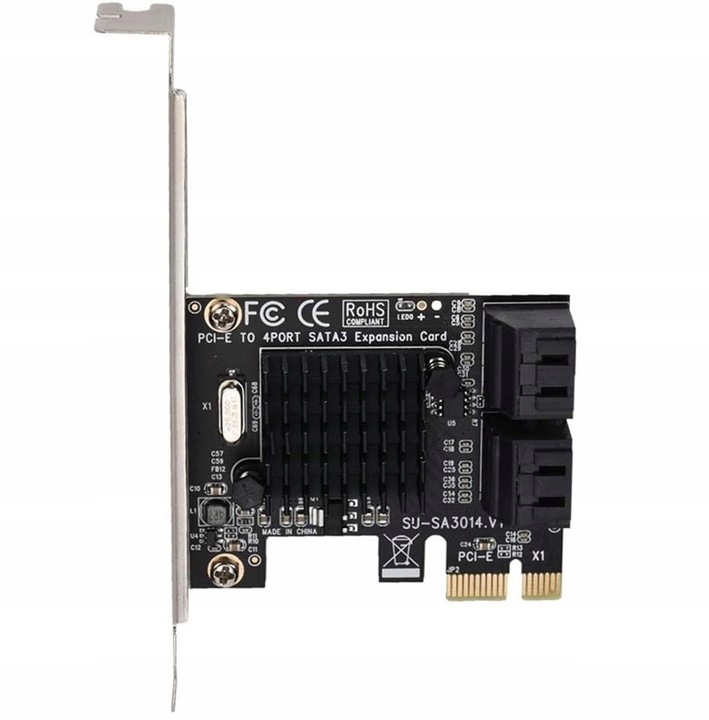 ADAPTER KARTA PRZEJŚCIÓWKA PCI PCI-E EXPRESS 1X NA 4X SATA 3 WEWNĘTRZNE