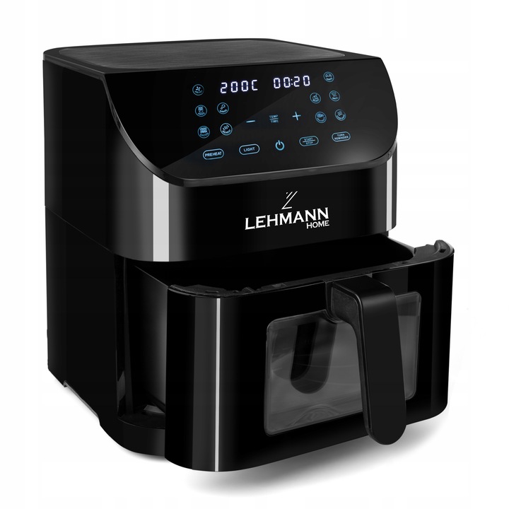 FRYTKOWNICA BEZTŁUSZCZOWA FRYTOWNICA 8L PIEKARNIK AIRFRYER DWUKOMOROWA