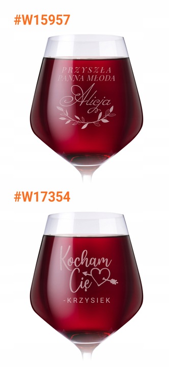 Kieliszek do Wina Krosno Prezent na Urodziny 18-99 Elegancki Duży 860 ml