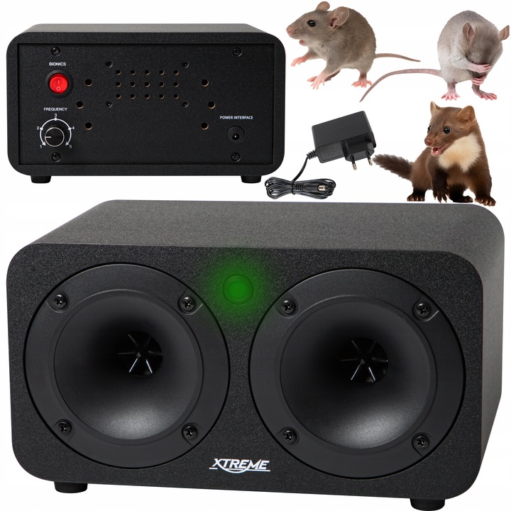 ULTRADŹWIĘKOWY ODSTRASZACZ GRYZONI NA MYSZY KUNY SZCZURY BIONICZNY