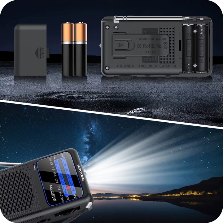 RADIO NA BATERIE MINI FM AM SW LATARKA TURYSTYCZNE KIESZONKOWE