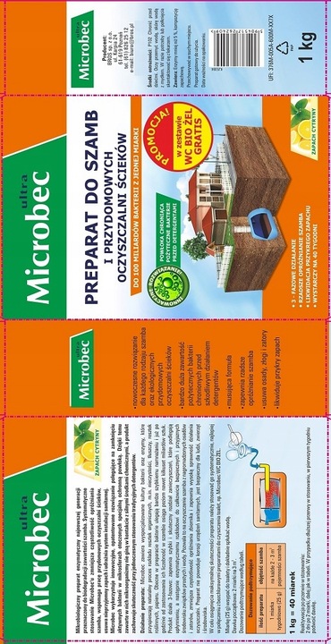 Microbec ULTRA Bakterie Preparat Proszek DO SZAMB 1kg + BIO ŻEL do WC