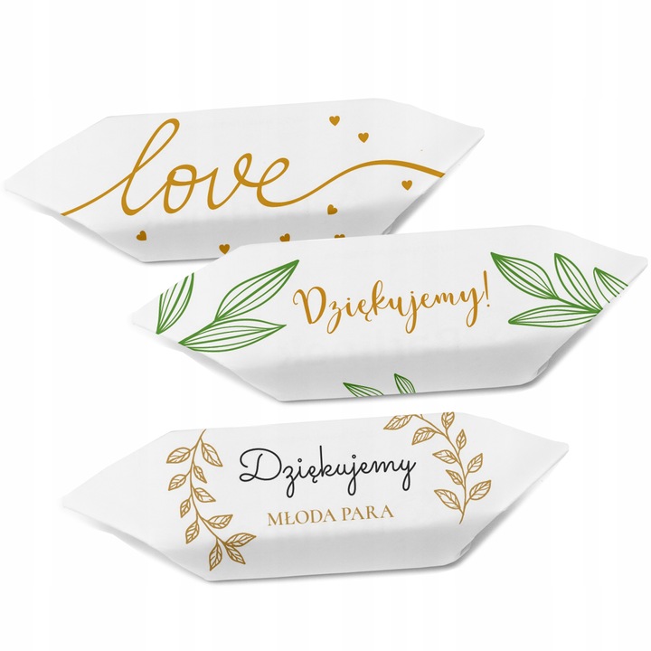 Krówki Ślubne 1 KG Podziękowanie Prezent Express 48h Krówki na wesele