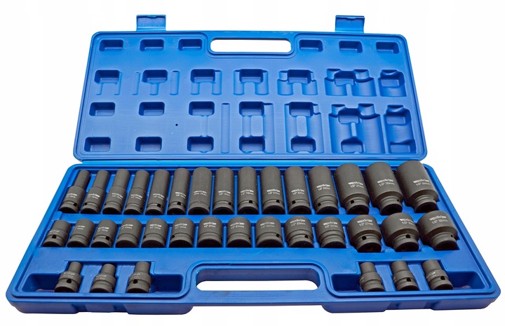 ZESTAW NASADEK UDAROWYCH 8-32 NASADKI UDAROWE 1/2 UDAR KLUCZA CR-MO