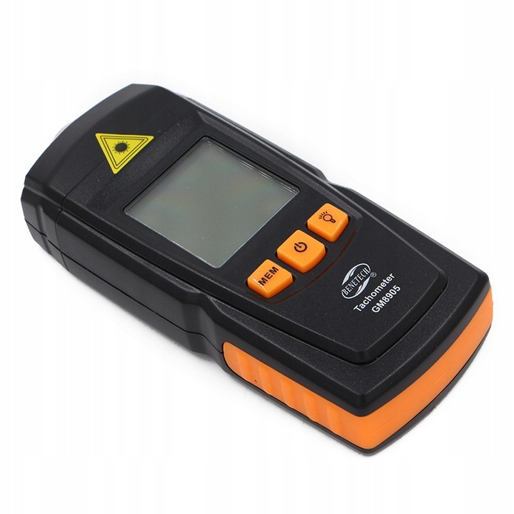 TACHOMETR LASEROWY OBROTOMIERZ CYFROWY MIERNIK OBROTÓW 99999 RPM LCD TAŚMY