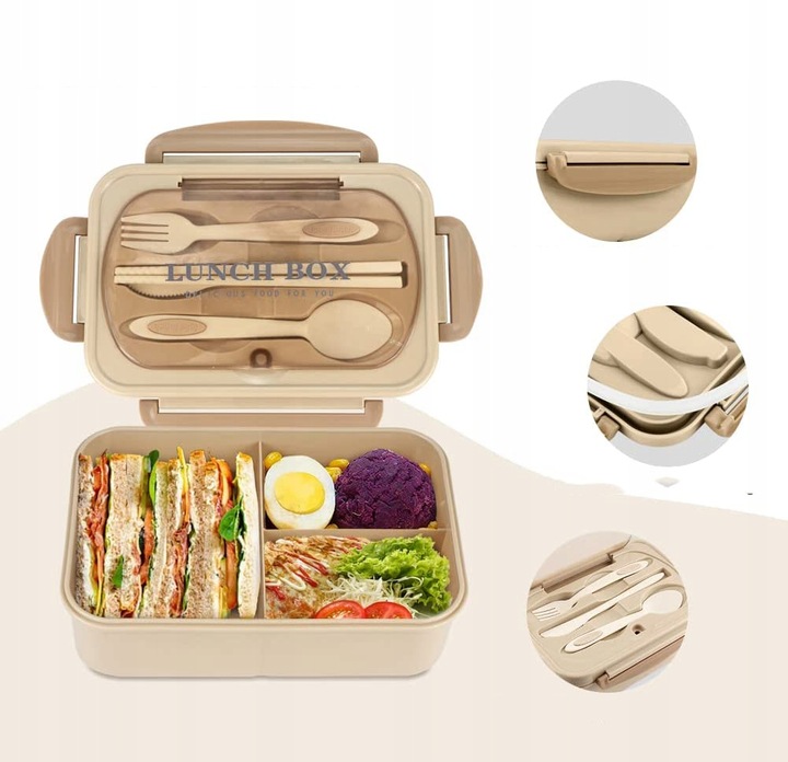 Pojemnik na Lunch Obiad Lunchbox z przegródkami Śniadaniówka