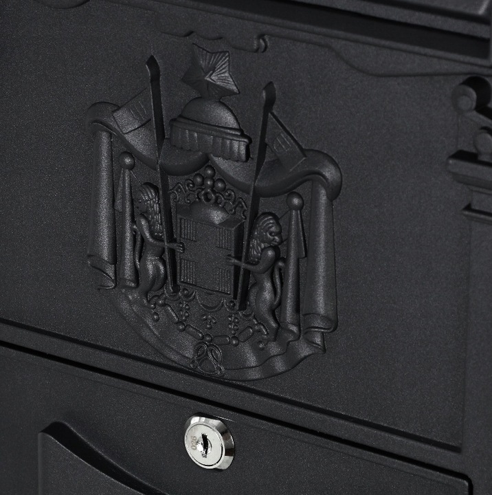 SKRZYNKA POCZTOWA NA LISTY POCZTĘ RUSTYKALNA RETRO VINTAGE CZARNA