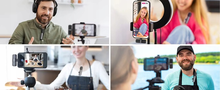 MIKROFON ODBIORNIK BEZPRZEWODOWY KRAWATOWY DO TELEFONU ANDROID WTYK USB-C