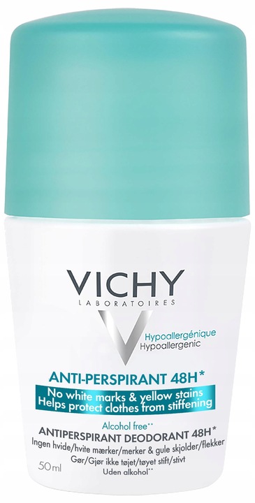 Vichy 50 ml antyperspirant w kulce przeciw białym śladom na ubraniach